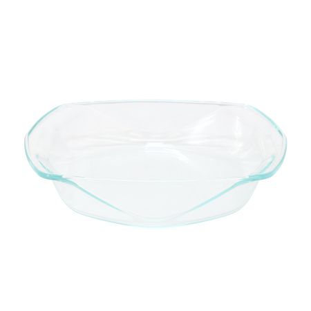 Soho Lounge Carnegie Hill 12 inch x 10 Inch x 2.6 Inch Tempered Glass Roaster Pan with Built-in Handles